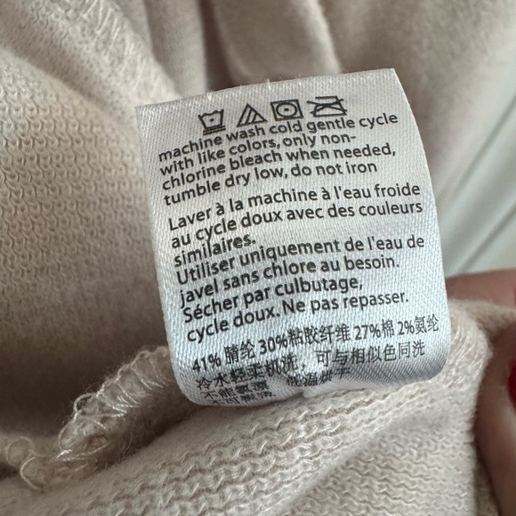 Barefoot Dreams Malibu Collection Brushed Fleece Circle Cardigan Cream XS - Picture 5 of 5